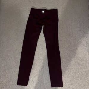 Maroon Lululemon leggings